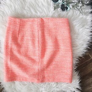 madewell | coral tweed mini skirt